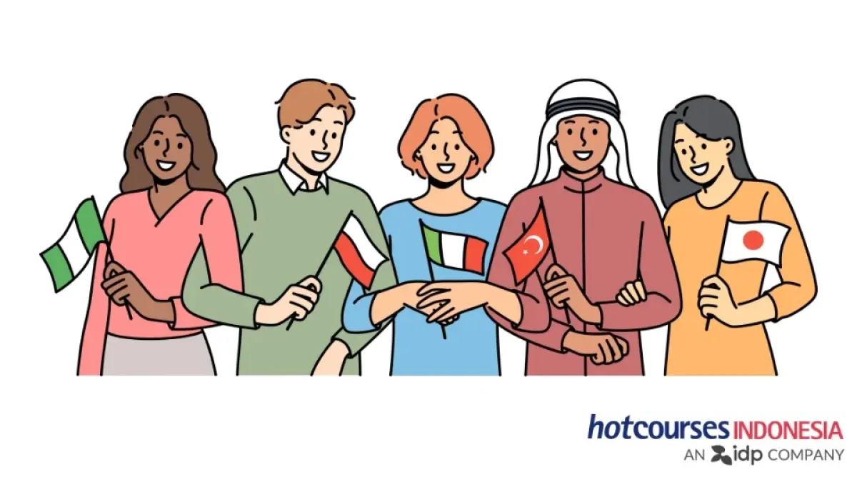 Ilustrasi mahasiswa dari mancanegara (Sumber: Hotcourses - Indonesia)