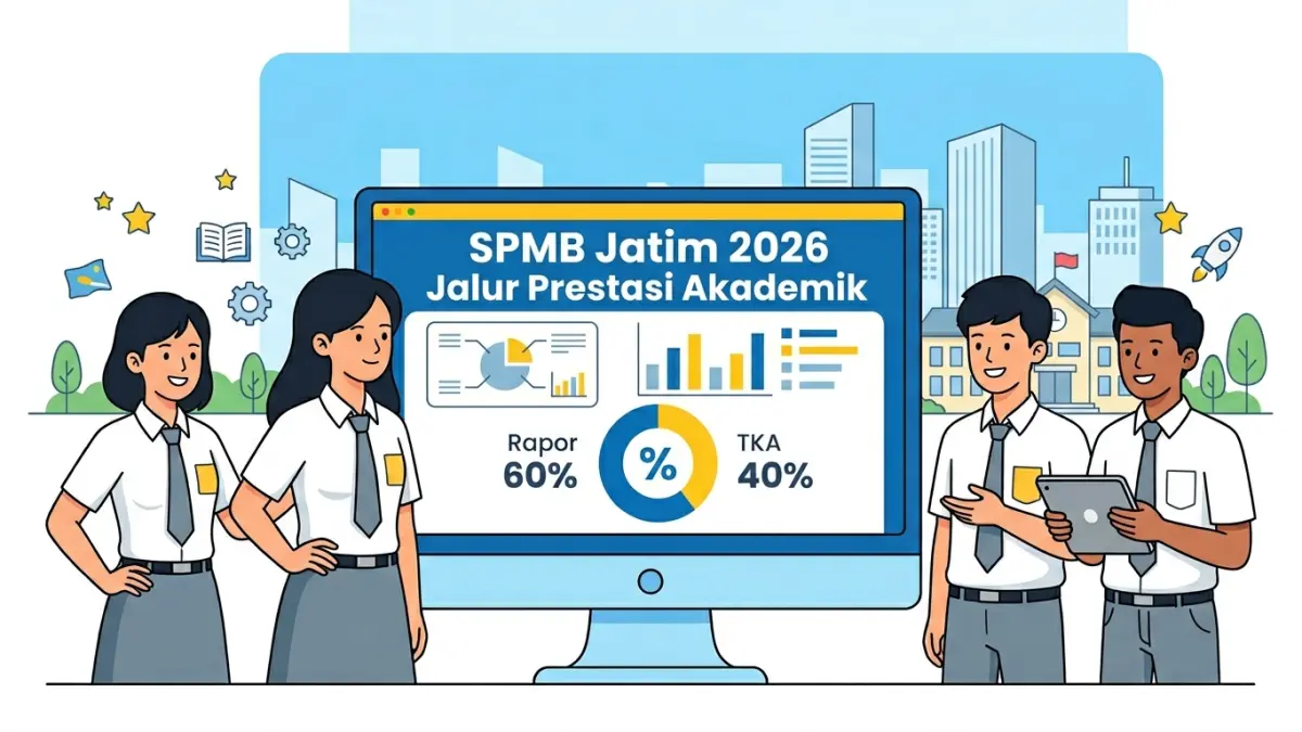 Bukan hanyarapor, nilai TKA juga menjadi penetu kelulusan jalur prestasi SPMB 2026. (Generasi AI)