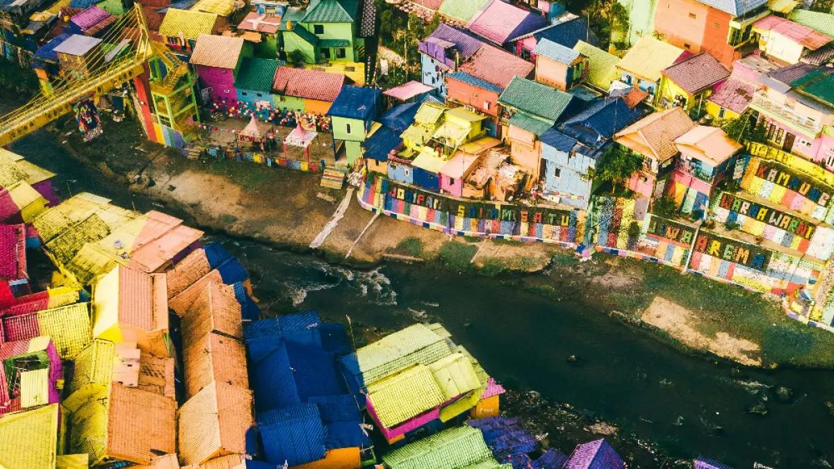 Kampung warna warni, Jodipan, Kota Malang. (Unsplash).