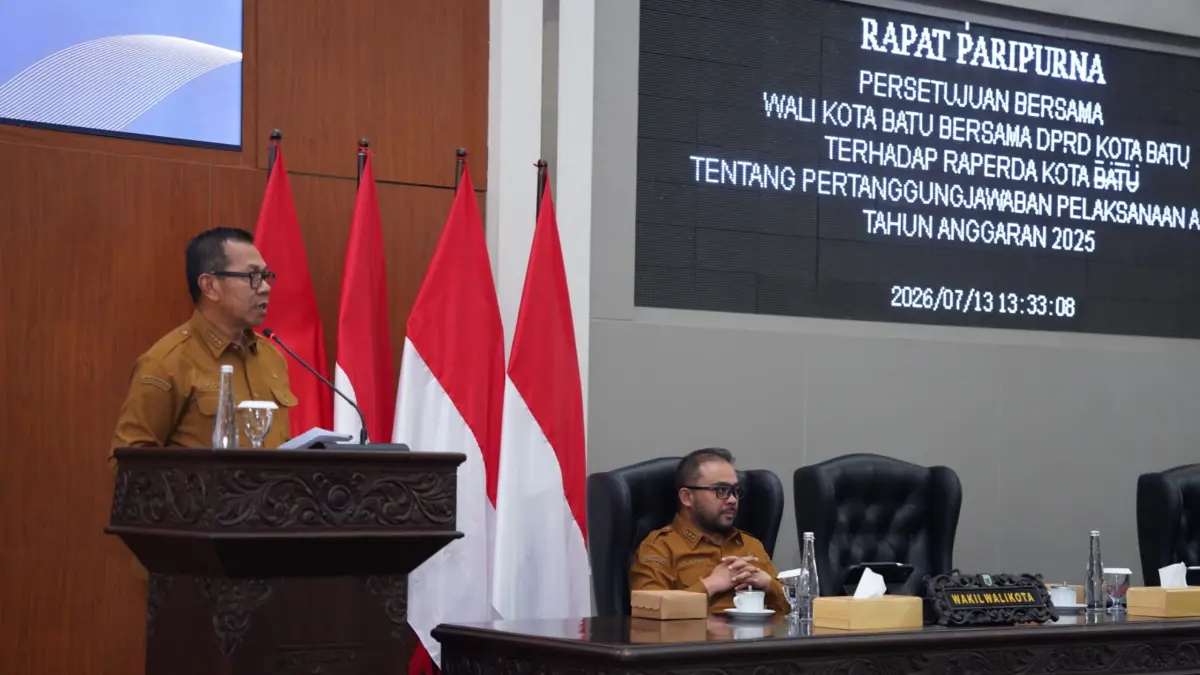 SERIUS: Rapat paripurna &nbsp;Wali Kota Batu dan DPRD Kota Batu. Foto: PROKOPIM KOTA BATU FOR RADAR BATU