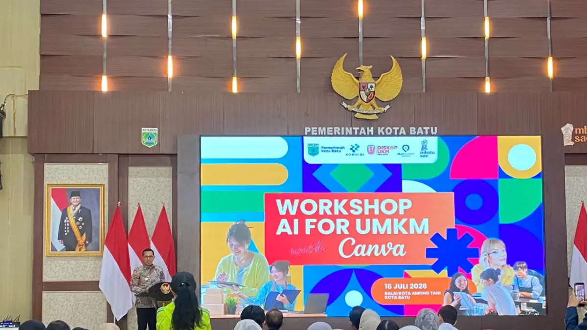 200 UMKM Kota Batu Dapat Akses Aplikasi AI Gratis, Pemkot Genjot Transformasi Digital. (Rori Dinanda Bestari/Radar Malang)