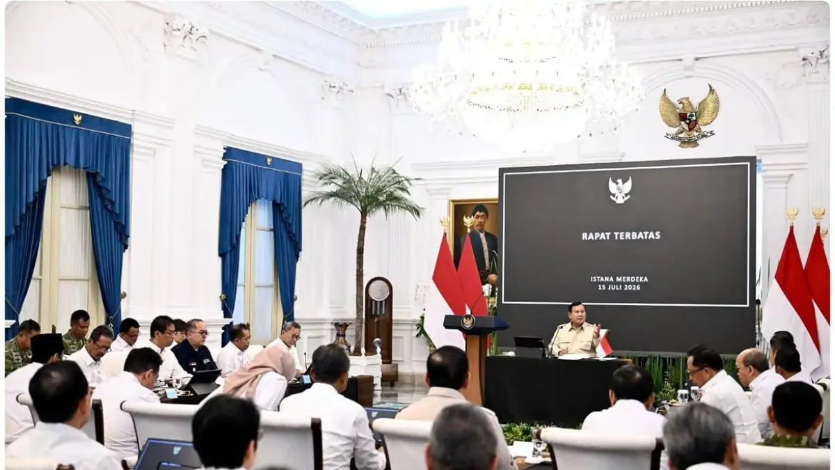 Rapat Terbatas Presiden Prabowo Subianto di Istana Merdeka. (Sumber: Instagram/@sekretariat.kabinet)