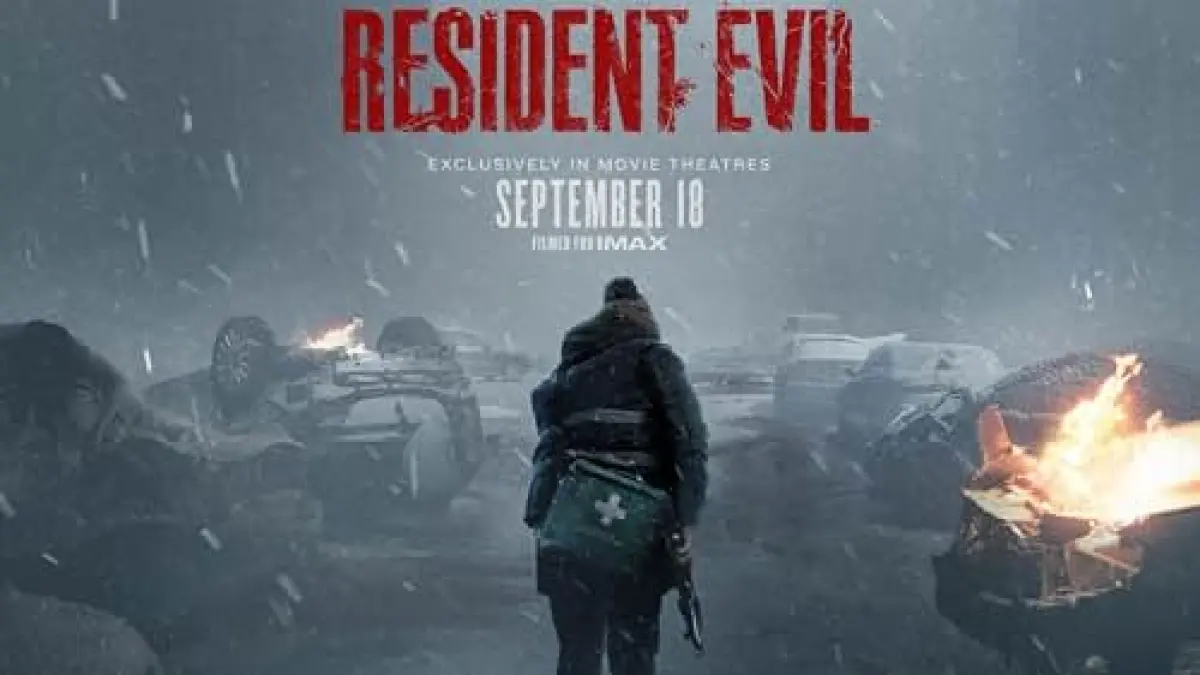 Poster film adaptasi gim terbaru Resident Evil yang menampilkan suasana badai salju mencekam dan puing-puing kendaraan, dijadwalkan tayang eksklusif di bioskop dan format IMAX mulai 18 September. (Foto: IMDb)
