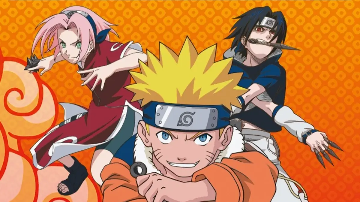 Visual ilustrasi klasik Tim 7 yang terdiri dari Naruto Uzumaki, Sasuke Uchiha, dan Sakura Haruno, menyusul konfirmasi resmi kembalinya waralaba anime Naruto ke layar kaca pada tahun 2027 dalam rangka merayakan hari jadi ke-25. (Foto: Dok. Studio Pierrot / Masashi Kishimoto via RRI Wamena)