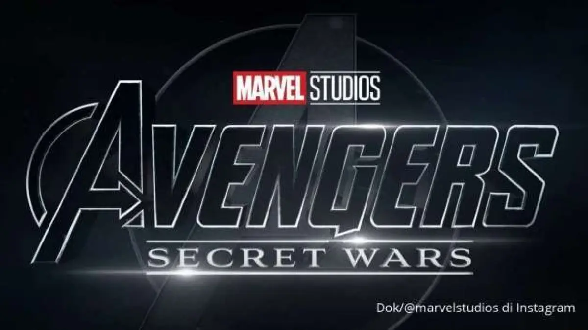Logo resmi film Avengers: Secret Wars besutan Marvel Studios yang diumumkan mengalami penyesuaian jadwal rilis bioskop global hingga 17 Desember 2027. (Foto: Dok. Marvel Studios via Kontan)