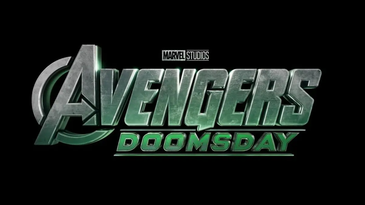 Logo film Marvel Studios Avengers: Doomsday berlatar hitam pekat menyusul kabar penjualan tiket presale yang dilaporkan bakal dibuka lebih awal bagi para penggemar bioskop. (Foto: Dok. Marvel Studios via CNN Indonesia)