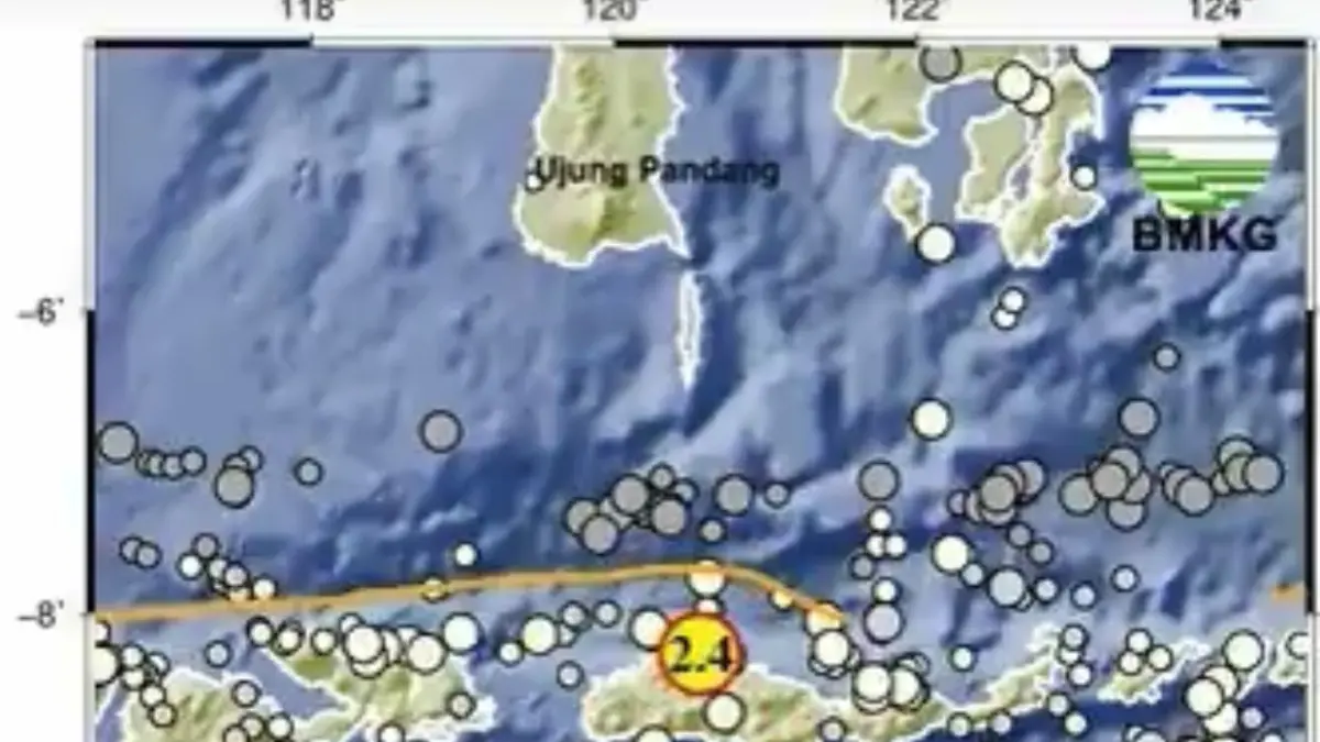Peta guncangan (shakemap) gempa yang mengguncang wilayah Ruteng-Manggarai, NTT. Foto: BMKG