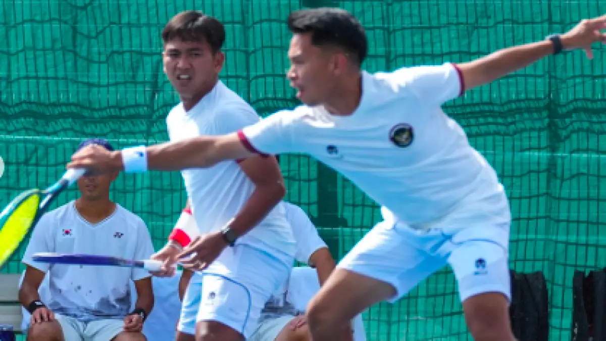 Tim Soft Tennis Putra Indonesia lolos ke semifinal Asian Games 2026. Sumber: Instagram/@timindonesiaofficial