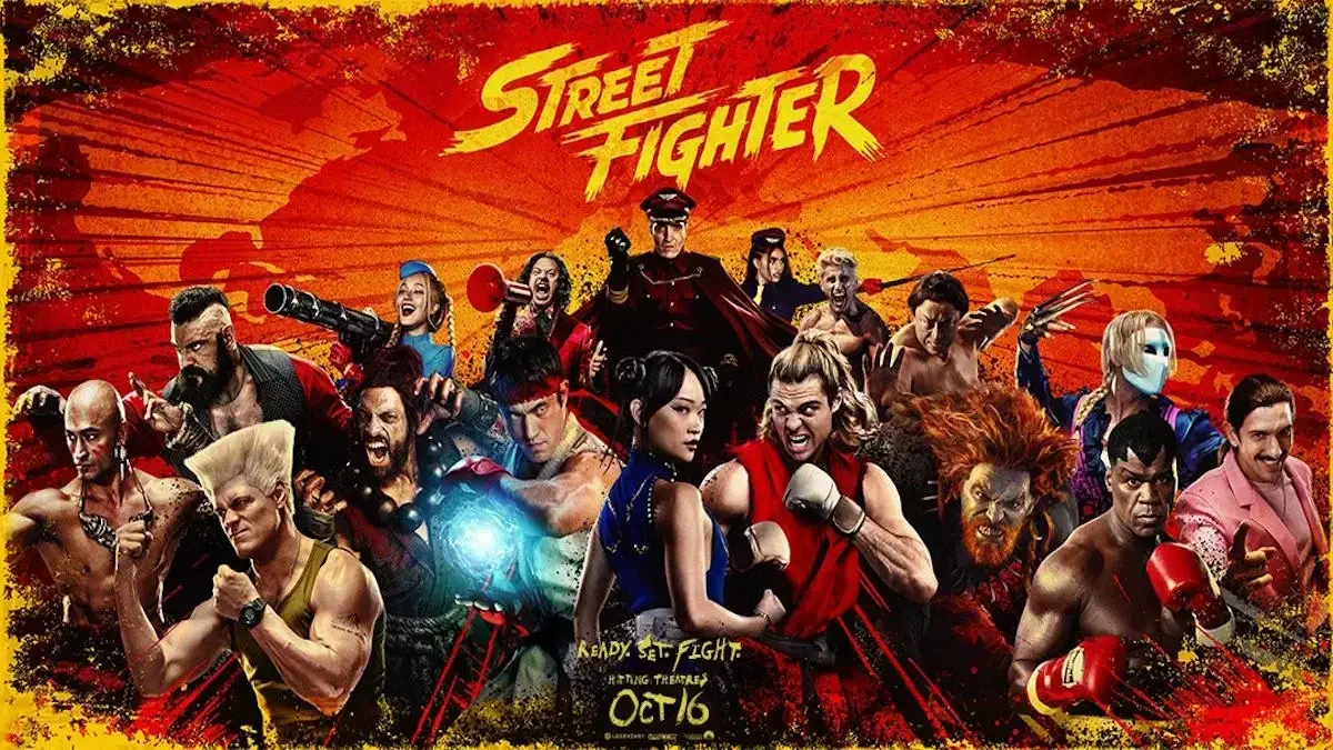 Poster resmi film live-action Street Fighter garapan Legendary Pictures dan Capcom yang menampilkan jajaran karakter ikonik, dipastikan menyapa penonton bioskop Indonesia mulai pertengahan Oktober 2026. (Foto: Dok. Legendary Pictures/Paramount Pictures via RRI Ende)
