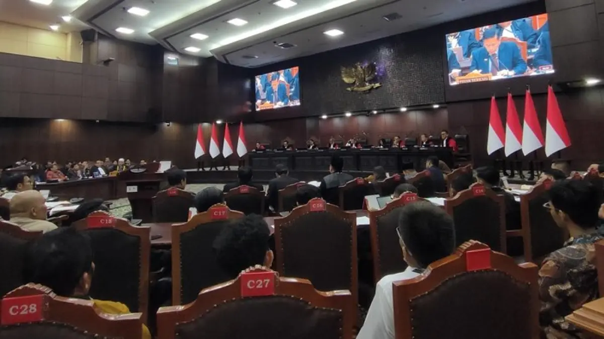 Sidang gugatan syarat pendidikan Gibran, Rabu (23/9). Foto: Istimewa