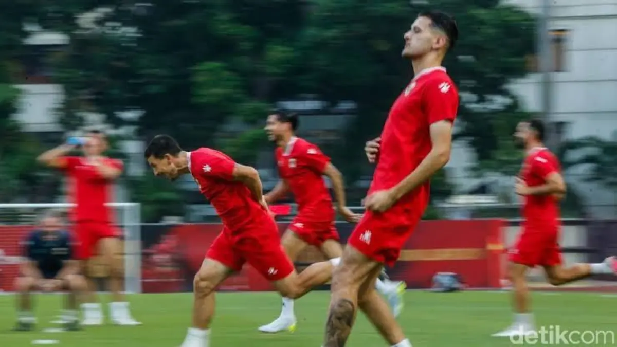 Timnas Indonesia sedang berlatih