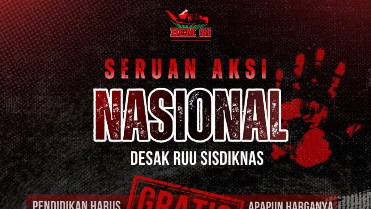 Seruan aksi BEM SI, bawa tuntutan soal pendidikan gratis. Gambar: Instagram/@bem_si