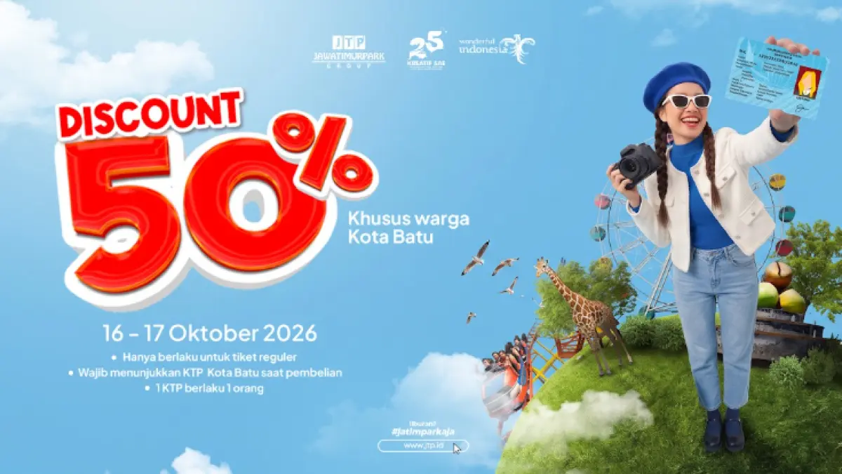 Diskon 50% khusus warga Kota Batu