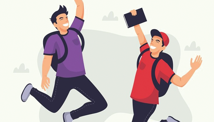 lustrasi siswa yang bahagia lolos SNBP