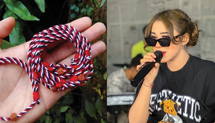 Gelang Tridatu yang Dikenakan Oleh Niken Salindri