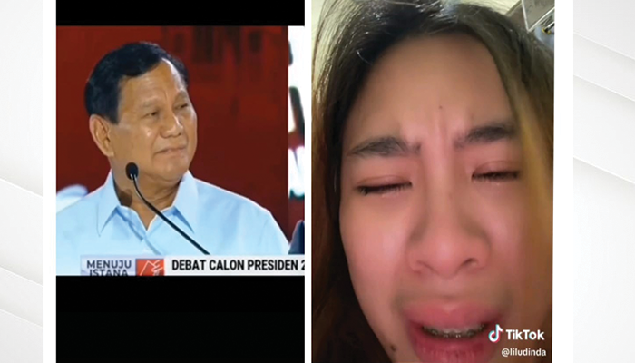 Ptret Pendukung Prabowo yang Viral Usai Tangisi Prabowo