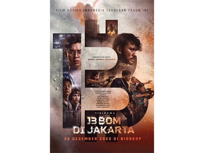 Poster film 13 Bom di Jakarta, alah satu film yang akan tayang di bioskop Solo Raya bulan Januari  (21CINEPLEX.COM)