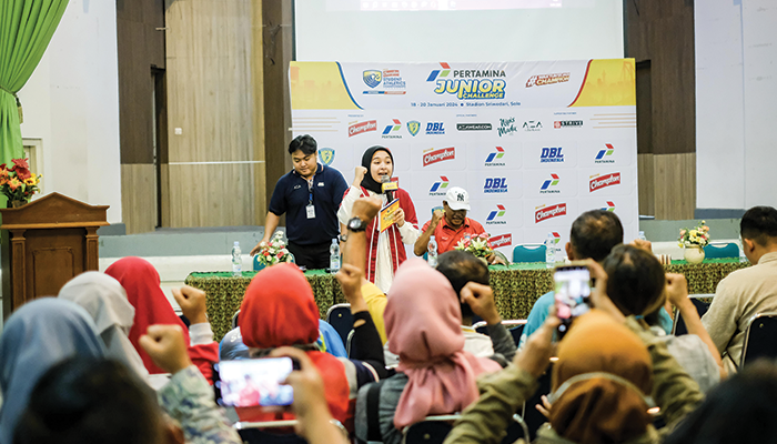 SOSIALISASI: Techinical meeting Pertamina Junior Challenge di SMPN 1 Solo, kemarin (17/1).