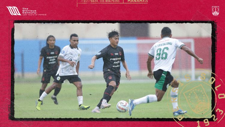Zanadin Fariz pada laga uji tanding kontra PSS Sleman, Kamis (18/1) sore. (DOK. TIM MEDIA PERSIS SOLO)