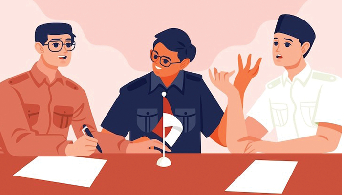 Ilustrasi Petugas KPPS yang Sedang Menjalankan Tugasnya