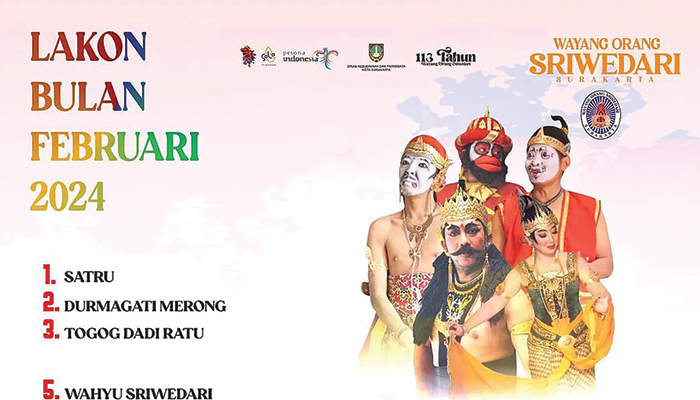 Poster Pagelaran Wayang Orang Sriwedari Bulan Februari 2024