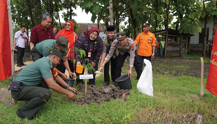 Bupati Membagikan Bibit di Sragen