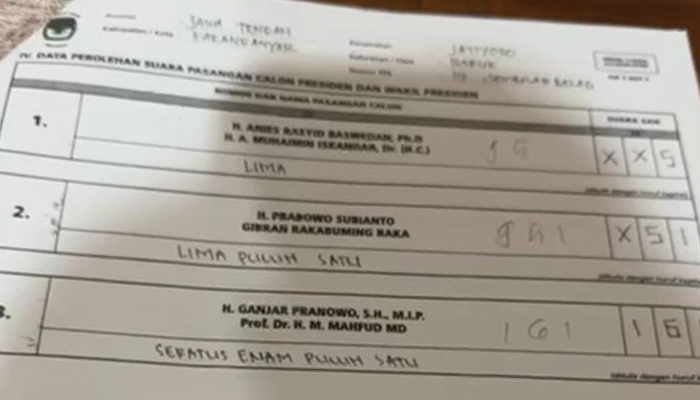 Penggelembungan suara pada sistem penghitungan atau real count resmi Komisi Pemilihan Umum (KPU).