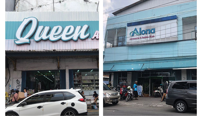 Toko Queen dan Toko Alona, tempat belanja pernak - pernik murah di Solo.