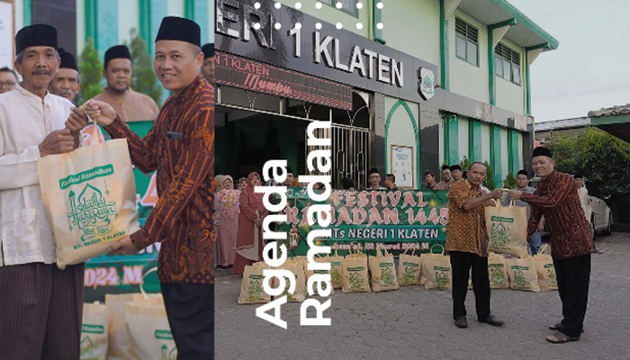 MTSN 1 klaten berbagi sembako.