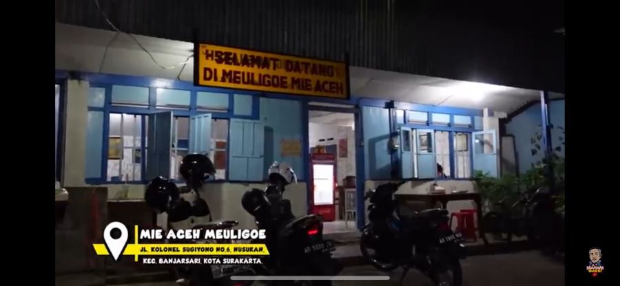 Mie Aceh Meuligoe yang menjadi salah satu pelopor kuliner mie asal Aceh di Solo. (YOUTUBE JONY RAHARDJA)