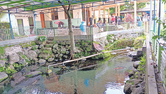 SUPERBENING: Sumber mata air Umbul Pelem di Desa Wunut, Kecamatan Tulung, Kabupaten Klaten yang masih terjaga keasriannya.