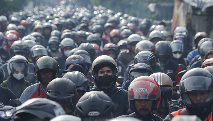 Ilustrasi Pemudik yang terjebak macet dijalanan.
