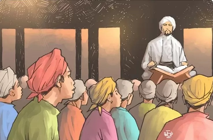 Ilustrasi umat Islam di Jawa. (Pramono Estu/ JAWAPOS.COM)