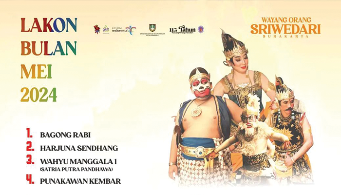 Poster Wayang Orang Sriwedari Bulan Mei 2024.