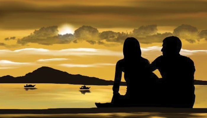 Ilustrasi pasangan romantis.