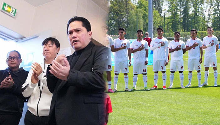 Erick Thohir memberikan apresiasi kepada Garuda Muda