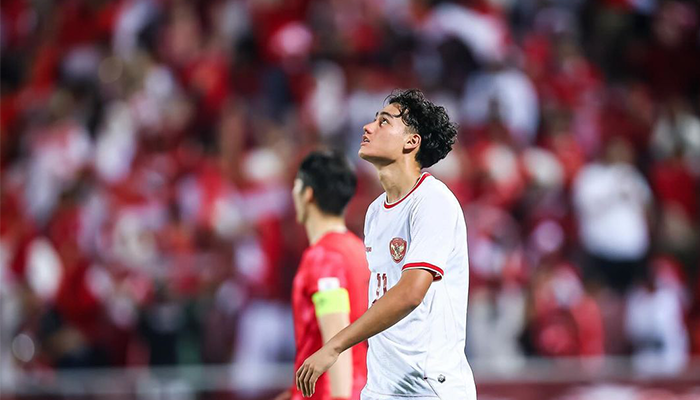 Rafael Struick saat menghadapi Korea Selatan dan mencetak dua gol kemenangan