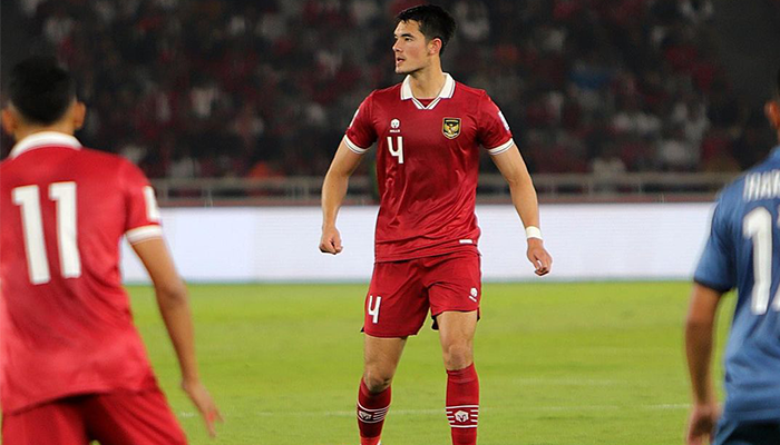 Elkan Baggott saat melakoni laga kualifikasi Piala Dunia Putaran pertama