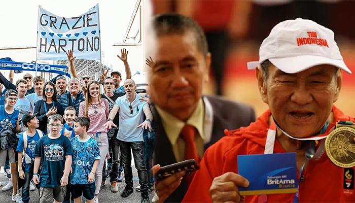 Suporter Como 1907 mengucapkan terima kasih kepada Hartono Bersaudara