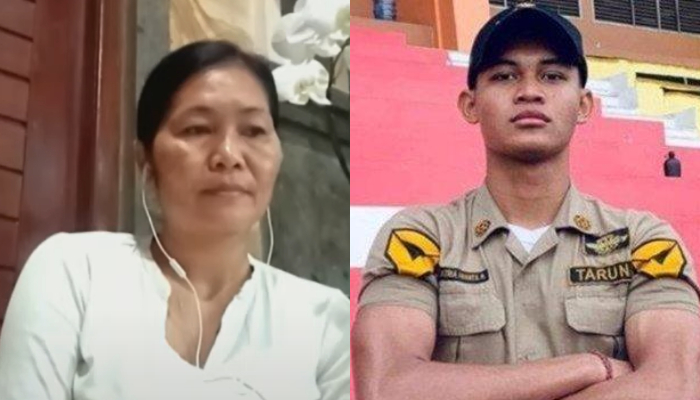 Putu Satria Ananta Rustika dan sang ibu - Ibu Putu Satria Ananta Rustika tak pernah dengar keluhan sang anak soal penganiayaan mahasiswa Taruna STIP seperti yang dilakukan Tegar Rafi Sanjaya.