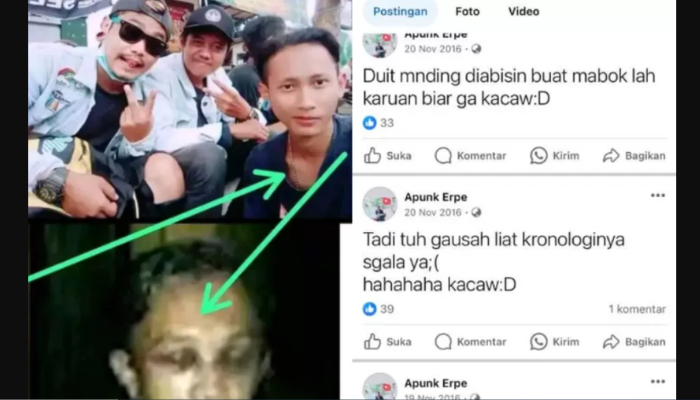 Pemilik akun Facebook ini diduga merupakan sosok Egi, pembunuh Vina dan Eki di Cirebon