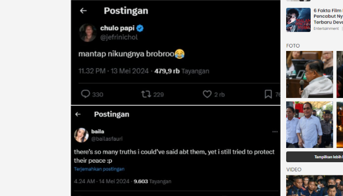 Curhatan Jefri Nichol kena tikung dan curhatan Bailas Fauri, kekasih Devano Danendra.