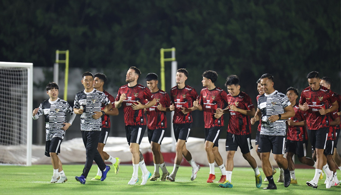 Latihan Timnas saat Piala Asia 2023.