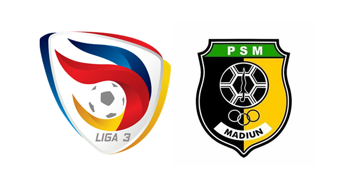 Logo Liga 3 dan PSM Madiun