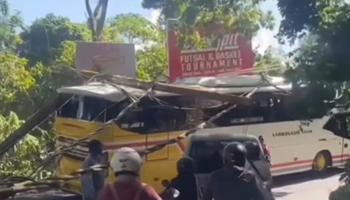 Kecelakaan bus rombongan SMPN 3 Depok Sleman di Bedugul, Bali.