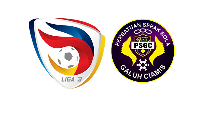 Logo liga 3 dan PSGC Ciamis.