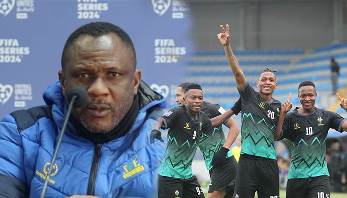 Potret pelatih Tanzania dan beberapa pemain Tanzania/