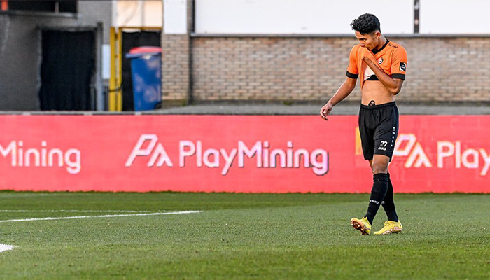 Potret Marselino saat membela tim Liga Belanda KMSK Deinze.