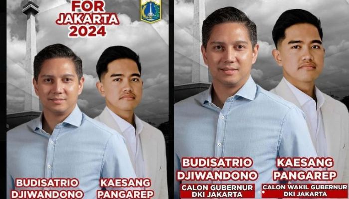 Poster keponakan Prabowo, Budisatrio Djiwandono - Kaesang Pangarep muncul diduga duet untuk Pilkada Jakarta 2024.