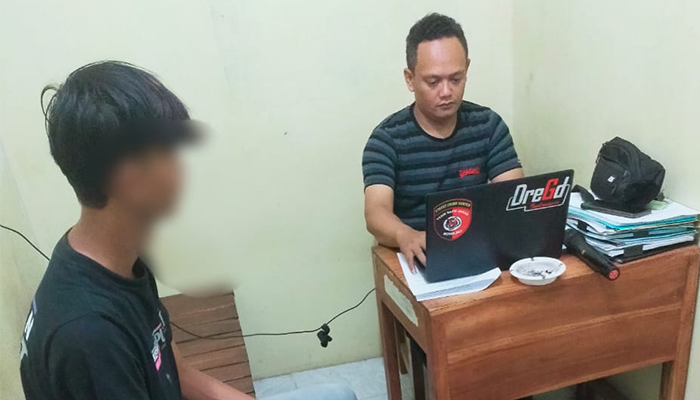 Polres Boyolali mengamankan dua pemuda di Kecamatan Klego pada Minggu (26/5).